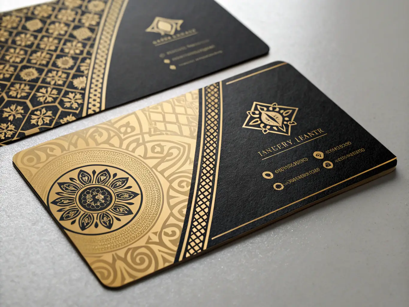 A business card template with a classic and elegant design, featuring a traditional font and layout, suitable for corporate professionals.